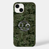 Kanker Zodiac Symbool op Woodland Camo Case-Mate iPhone Case (Achterkant)