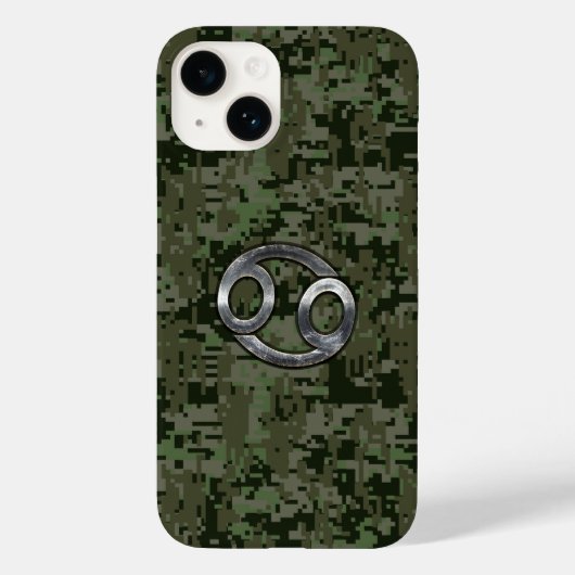 Kanker Zodiac Symbool op Woodland Camo Case-Mate iPhone Case (Achterkant)