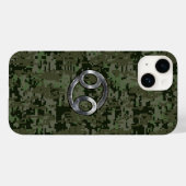 Kanker Zodiac Symbool op Woodland Camo Case-Mate iPhone Case (Achterkant (horizontaal))