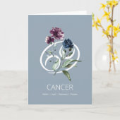 Kanker Zodiac Symbool Verjaardag Kaart (Gele Bloem)