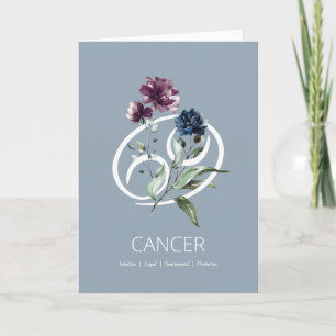 Kanker Zodiac Symbool Verjaardag Kaart