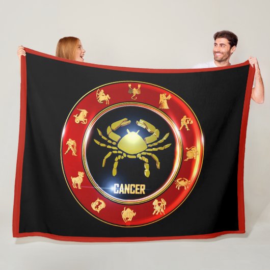 Kanker Zodiac Teken Astrologie Fleece Deken (In situ)