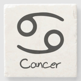 Kanker Zodiac teken op witte achtergrond Stenen Onderzetter