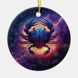 Kanker Zodiac Teken Waterverf Ontwerp Keramisch Ornament