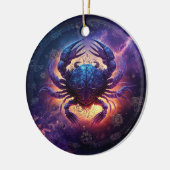 Kanker Zodiac Teken Waterverf Ontwerp Keramisch Ornament (Links)