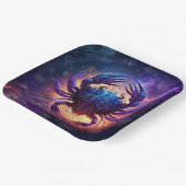 Kanker Zodiac Teken Waterverf Ontwerp Papieren Bordje (Gebogen)