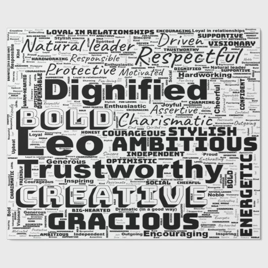 Kanker Zodiac Word Cloud Inspiratie Cadeaupapier (Vlak)