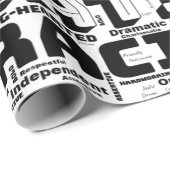 Kanker Zodiac Word Cloud Inspiratie Cadeaupapier (Rol Hoek)