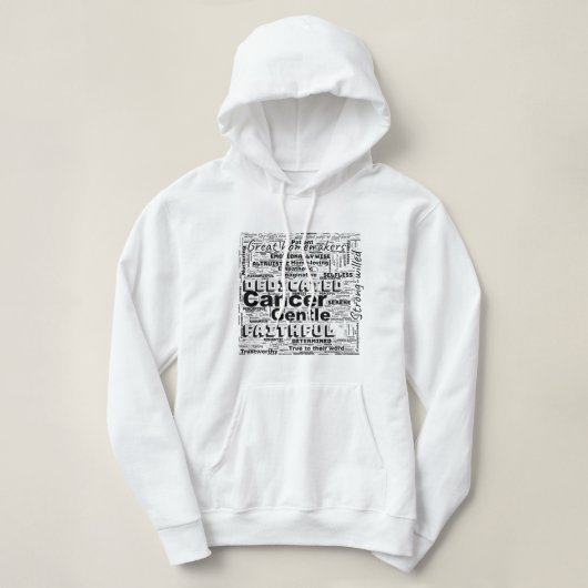 Kanker Zodiac Word Cloud Inspiratie Hoodie (Design voorkant)