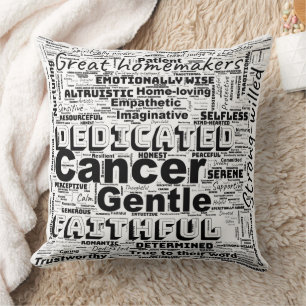 Kanker Zodiac Word Cloud Inspiratie Kussen
