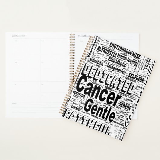 Kanker Zodiac Word Cloud Inspiratie Planner (Display)