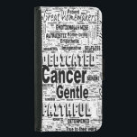 Kanker Zodiac Word Cloud Inspiratie<br><div class="desc">Houd uw benodigdheden veilig en uw zodiac-energie dichtbij met deze Cancer Zodiac Word Cloud Galaxy Wallet Phone Case. Ontworpen voor het diep emotionele en verzorgende waterteken, beschikt het over een oprechte woordwolk van eigenschappen zoals loyaal, empathisch, beschermend en medelevend - kwaliteiten die de ziel van een Kreeft definiëren. Dit hoesje...</div>