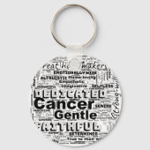 Kanker Zodiac Word Cloud Inspiratie Sleutelhanger (Voorkant)