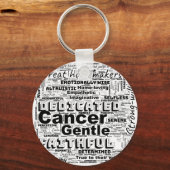 Kanker Zodiac Word Cloud Inspiratie Sleutelhanger (Voorkant)