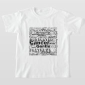Kanker Zodiac Word Cloud Inspiratie T-shirt (Laagn)