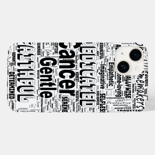 Kanker Zodiac Word Cloud Inspiratie Telefoonhoesje Case-Mate iPhone Case (Achterkant (horizontaal))