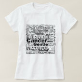 Kanker Zodiac Word Cloud Inspiratie Vrouwen T-shirt (Design voorkant)
