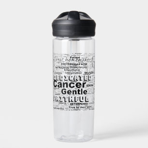 Kanker Zodiac Word Cloud Inspiratie Waterfles