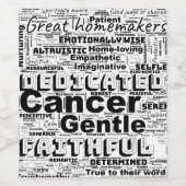 Kanker Zodiac Word Cloud Inspiratie Wijn Etiket (Enkel label)