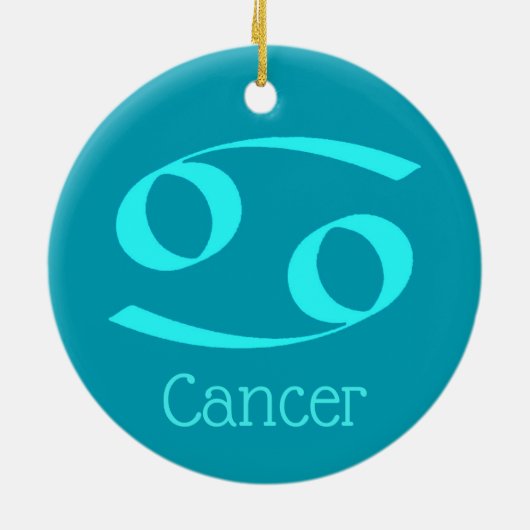 Kanker Zonneteken Dierlijk Symbool Keramisch Ornament (Achterkant)