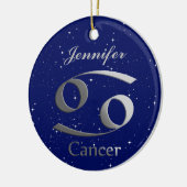 Kanker Zonneteken Symbool met Naam Keramisch Ornament (Links)