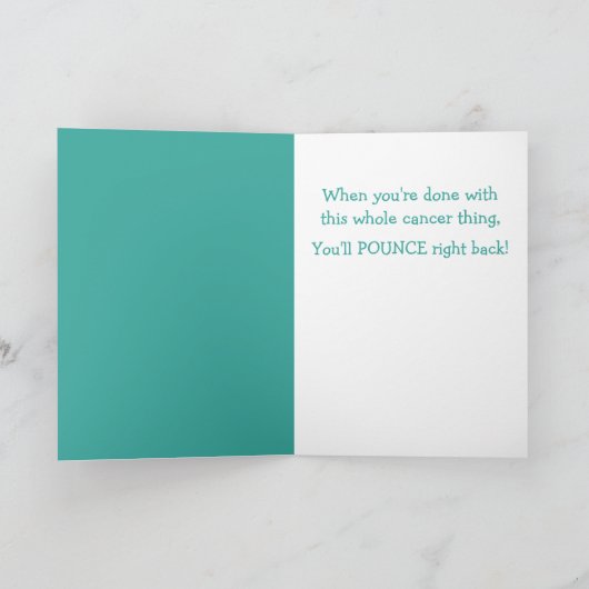 Kankeraanmoediging Funny Cat Kaart (Binnen)