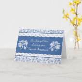 Kankerbehandeling Lacy Floral Denken aan je Kaart (Gele Bloem)