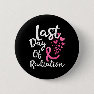 Kankerbestralingstherapie laatste dag van bestrali ronde button 5,7 cm