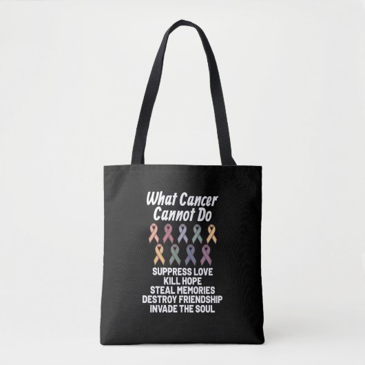 Kankerbestrijder kankerbewustzijn: wat kanker tote bag (Voorkant)