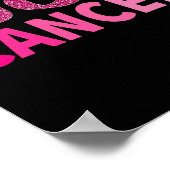 Kankerbestrijder roze lint borstkanker bewustzijn poster (Hoek)