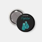 kankerbestrijder, turquoise magneet (Voorkant / Achterkant)