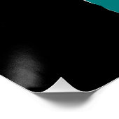 kankerbestrijder, turquoise perfect poster (Hoek)