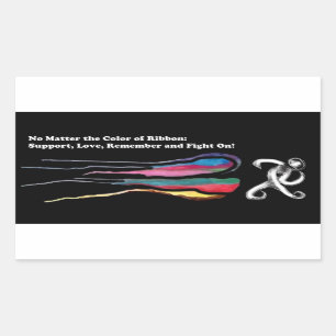 Kankerbestrijding: alle linten doen ertoe rechthoekige sticker