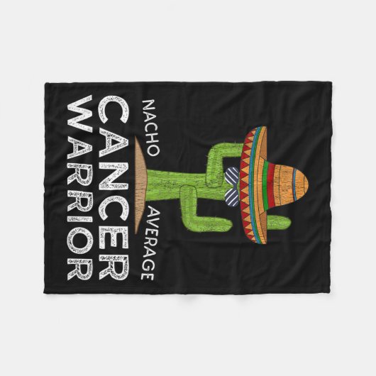 Kankerbestrijding Funny Cancer Fighter Warri Fleece Deken (Voorkant (Horizontaal))