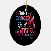 Kankerbestrijding kankerbestrijding - Kankerkanker Keramisch Ornament (Rechts)