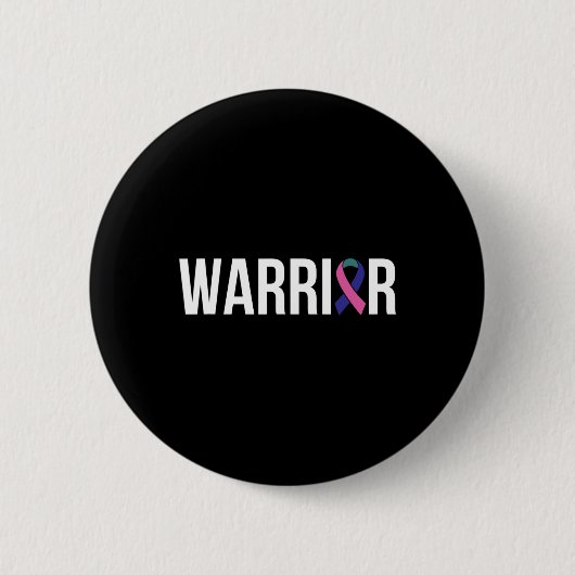 Kankerbestrijding Lint 17 Ronde Button 5,7 Cm (Voorkant)