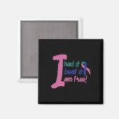 Kankerbestrijding Lint van kanker 4 Magneet (Voorkant / Achterkant)