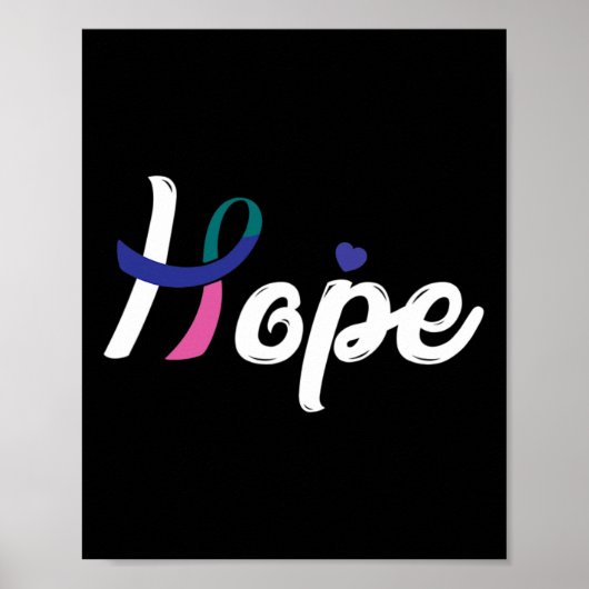 Kankerbestrijding Lint van kanker 9 Poster (Voorkant)