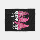 Kankerbestrijding voor vrouwen Gnomen Support Squa Fleece Deken (Voorkant (Horizontaal))