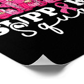 Kankerbestrijding voor vrouwen Gnomen Support Squa Poster (Hoek)