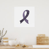 Kankerbewustmakingslint in elke kleur poster (Keuken)