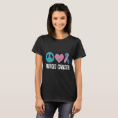 Kankerbewustmakingslint T-shirt (Voorkant volledig)