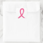 Kankerbewustmakingslint Vierkante Sticker (Tas)