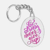 Kankerbewustwording Sterkte Sleutelhanger (Voorkant Links)