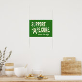 kankerbewustzijn Aangepaste naam Poster Prints Sig (Keuken)