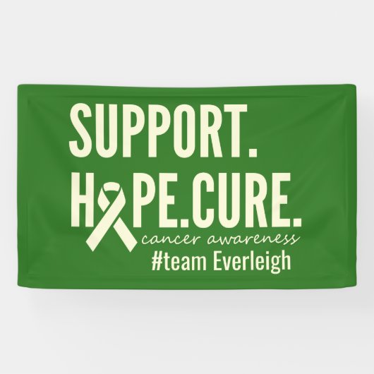 kankerbewustzijn Aangepaste #teamnaam Banner Sign (Horizontaal)
