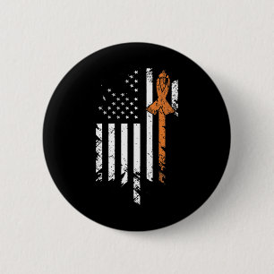 Kankerbewustzijn  Amerikaanse vlag Ronde Button 5,7 Cm