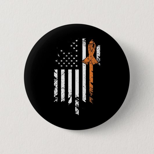 Kankerbewustzijn  Amerikaanse vlag Ronde Button 5,7 Cm (Voorkant)