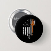 Kankerbewustzijn  Amerikaanse vlag Ronde Button 5,7 Cm (Voorkant /achterkant)
