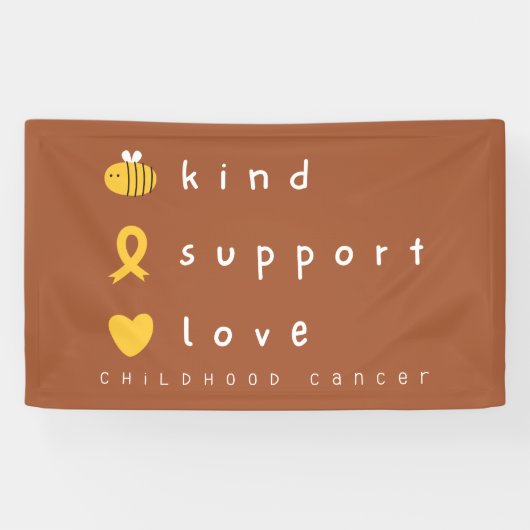 Kankerbewustzijn bij kinderen Banner Sign (Horizontaal)